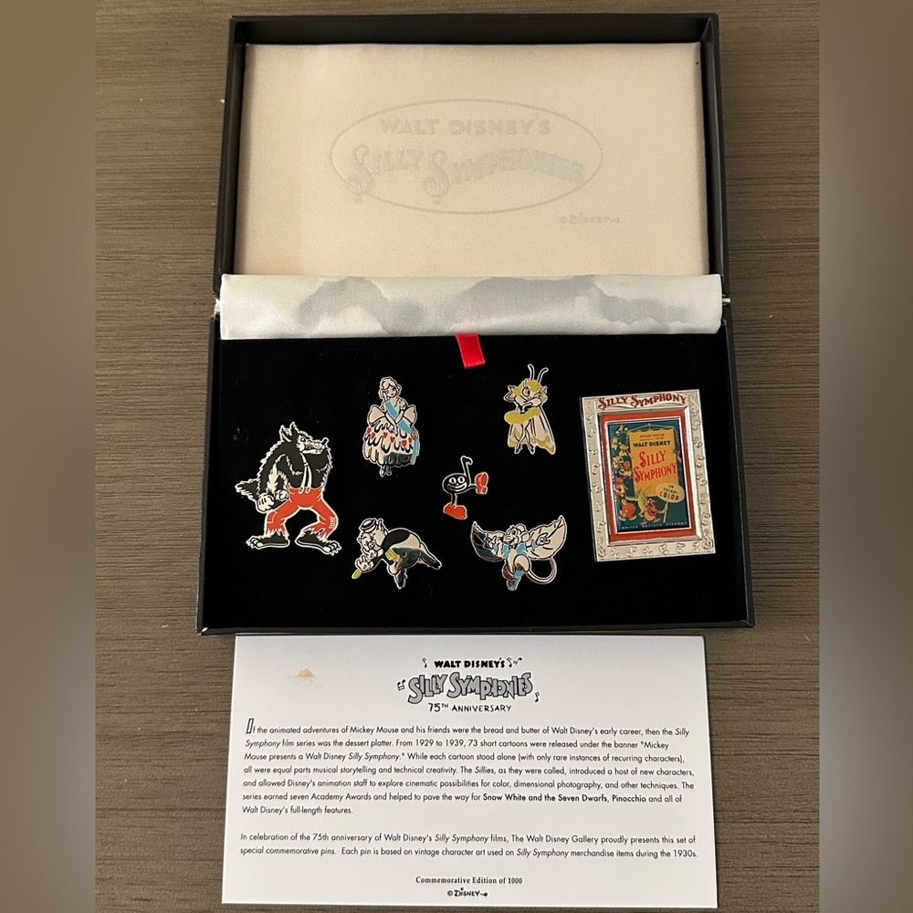 Disney Catalog Silly Symphonies 75th Anniversary Boxed Pin Set- 2004 - LE1000